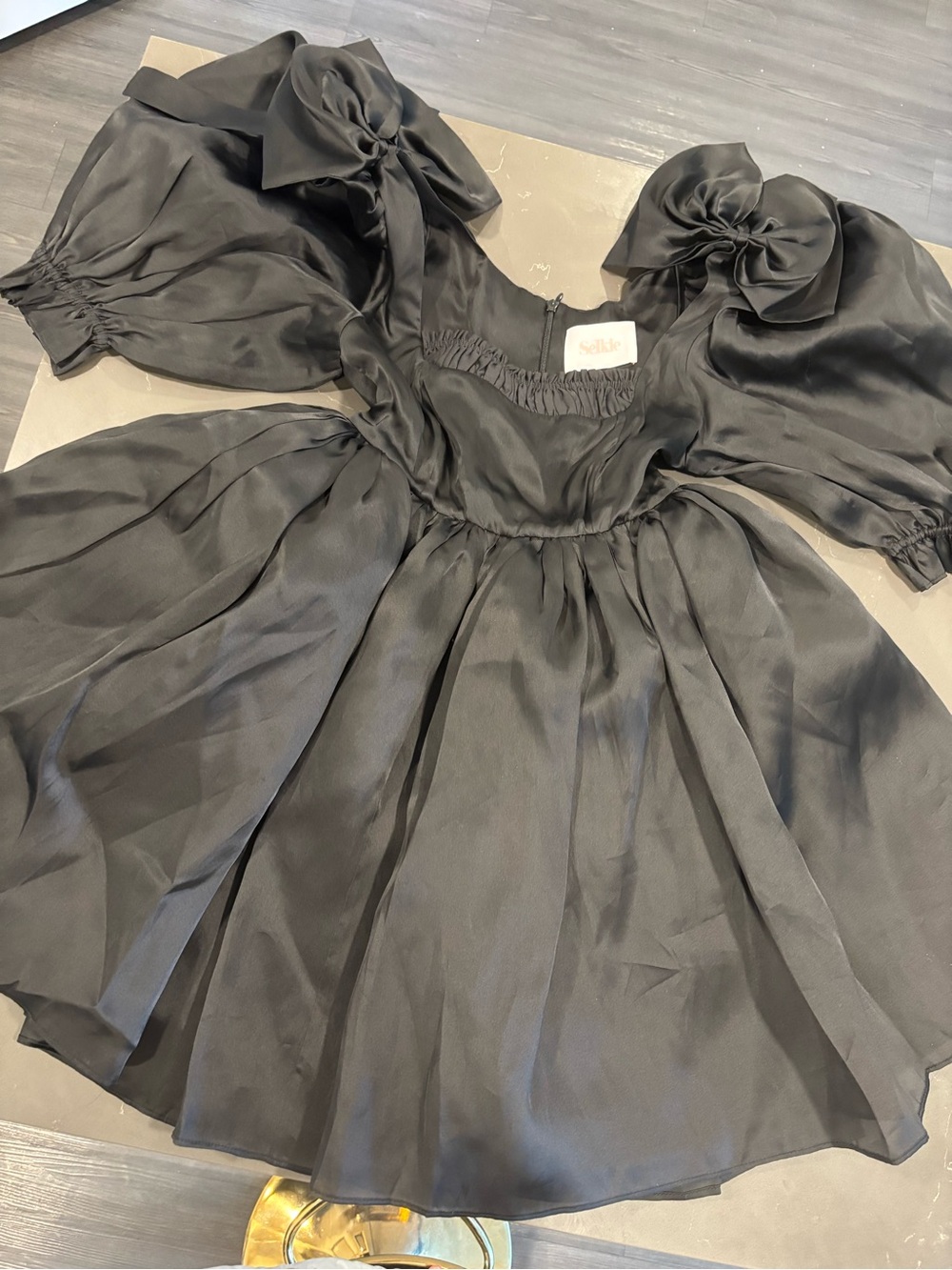 Selkie DaVinvi Puff Black Dress
